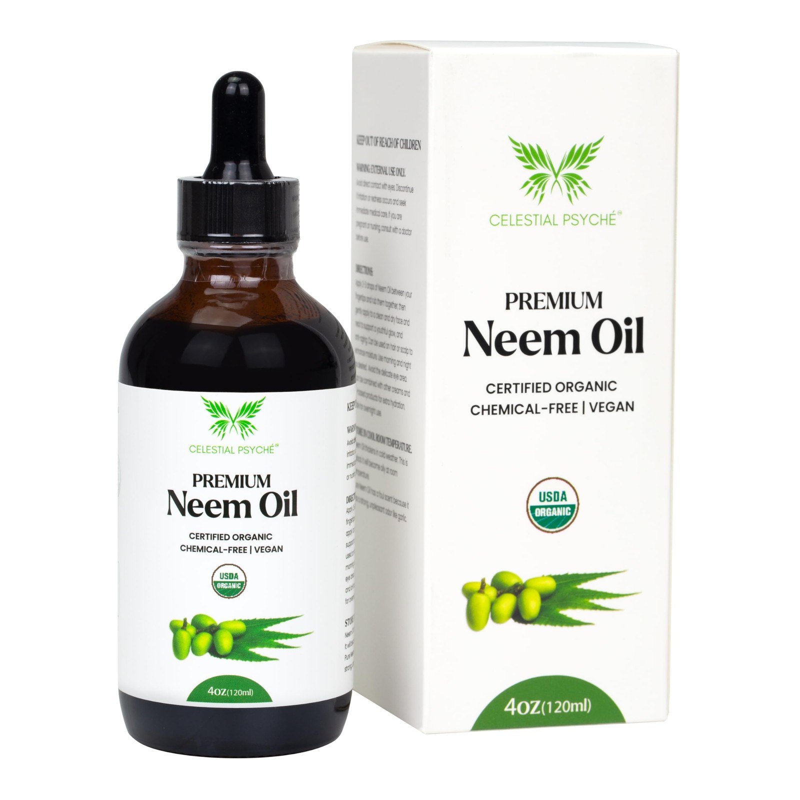 USDA Certified Organic Neem Oil 4 Oz 100% Pure Natural Oil, Hair Growth, Skin…