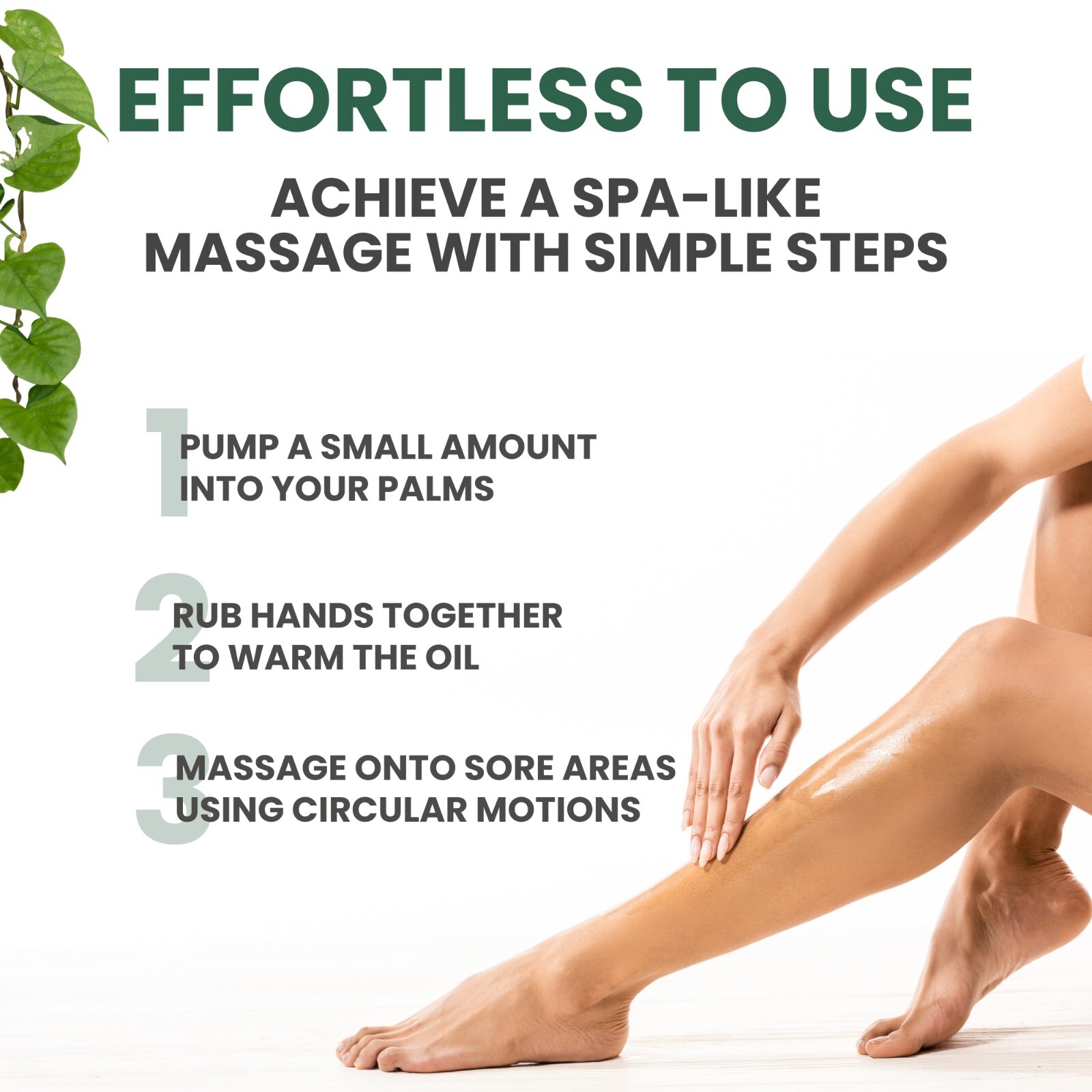 Sore Muscle Massage Oil 8 oz 5-Pack Arnica Eucalyptus Tea Tree Deep Relief