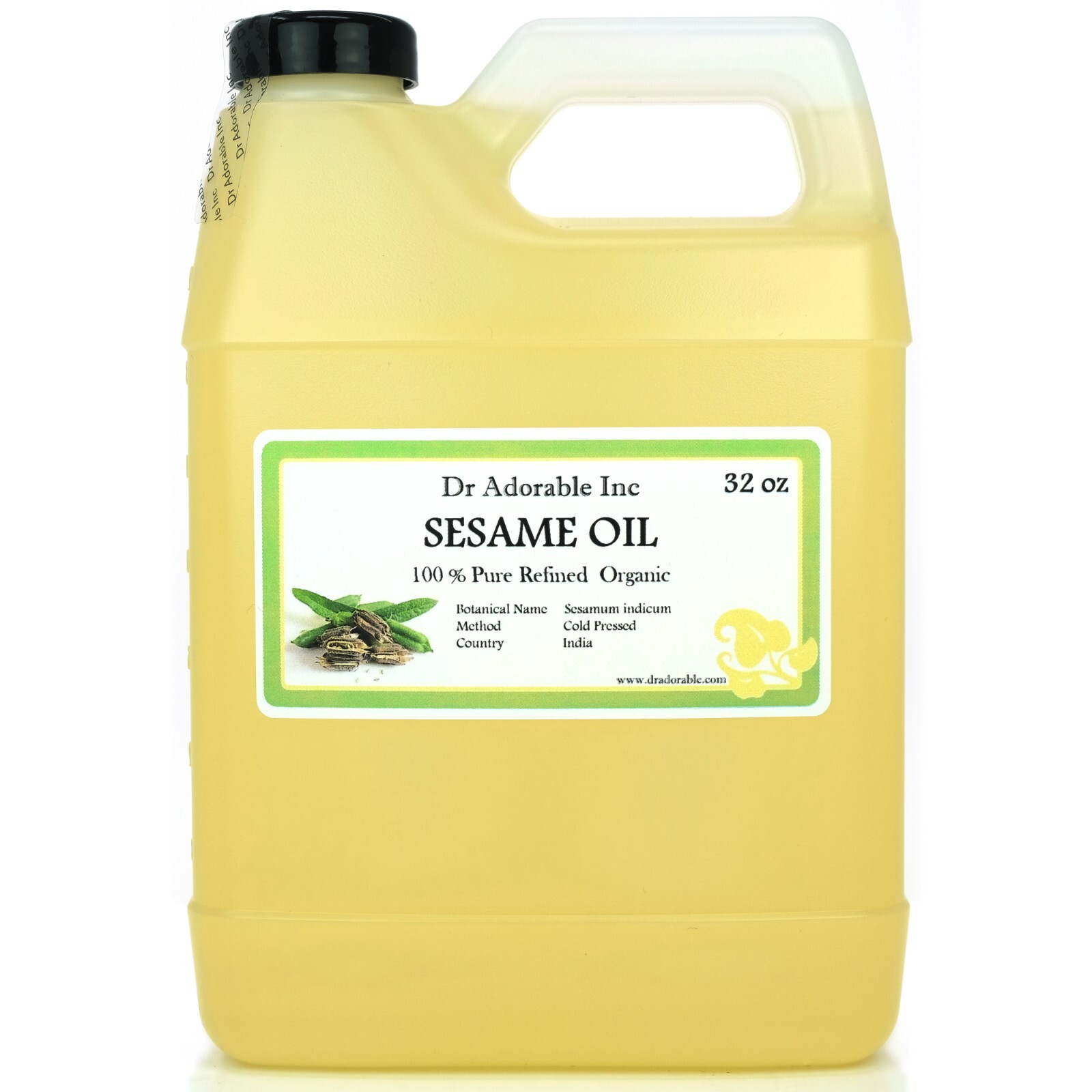 ORGANIC SESAME OIL REFINED COLD PRESSED 2 OZ 4 OZ 8 OZ 12 OZ 16 OZ-UP TO 1 GALLO