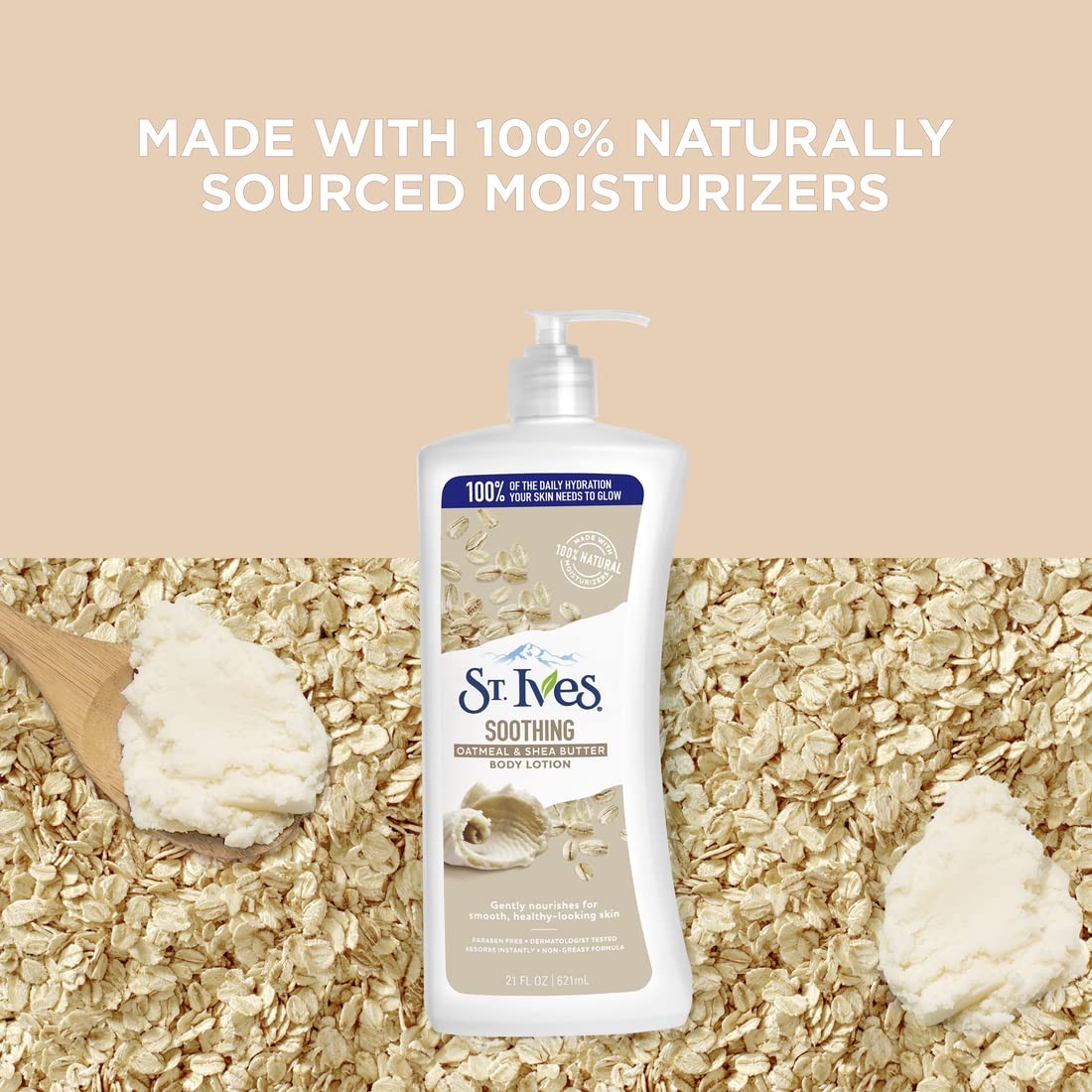 St. Ives Soothing Hand & Body Lotion for Women with 21 Fl Oz (Pack of 4), RED