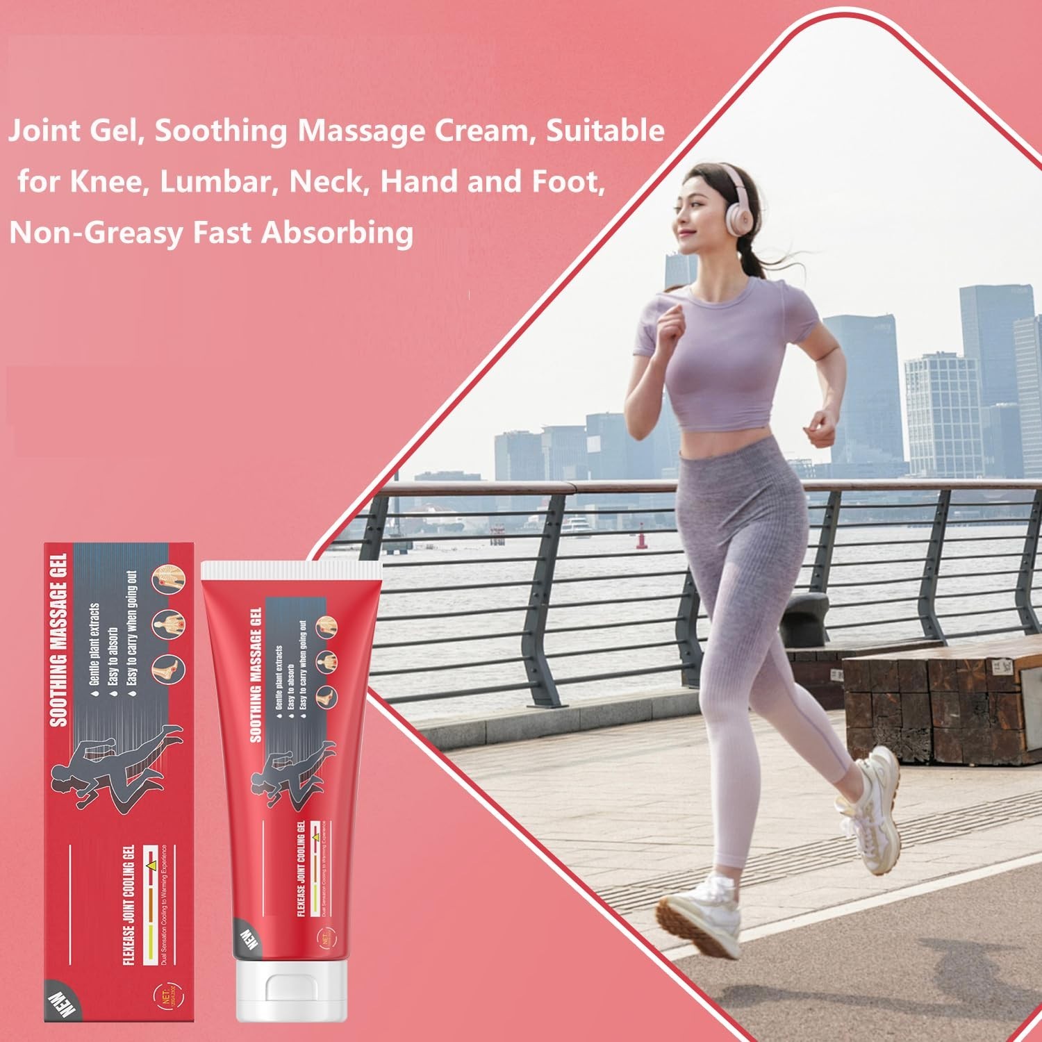 Joint Gel, Soothing Massage Cream, Rapid Muscle Cream, Suitable for Knee, Lum…