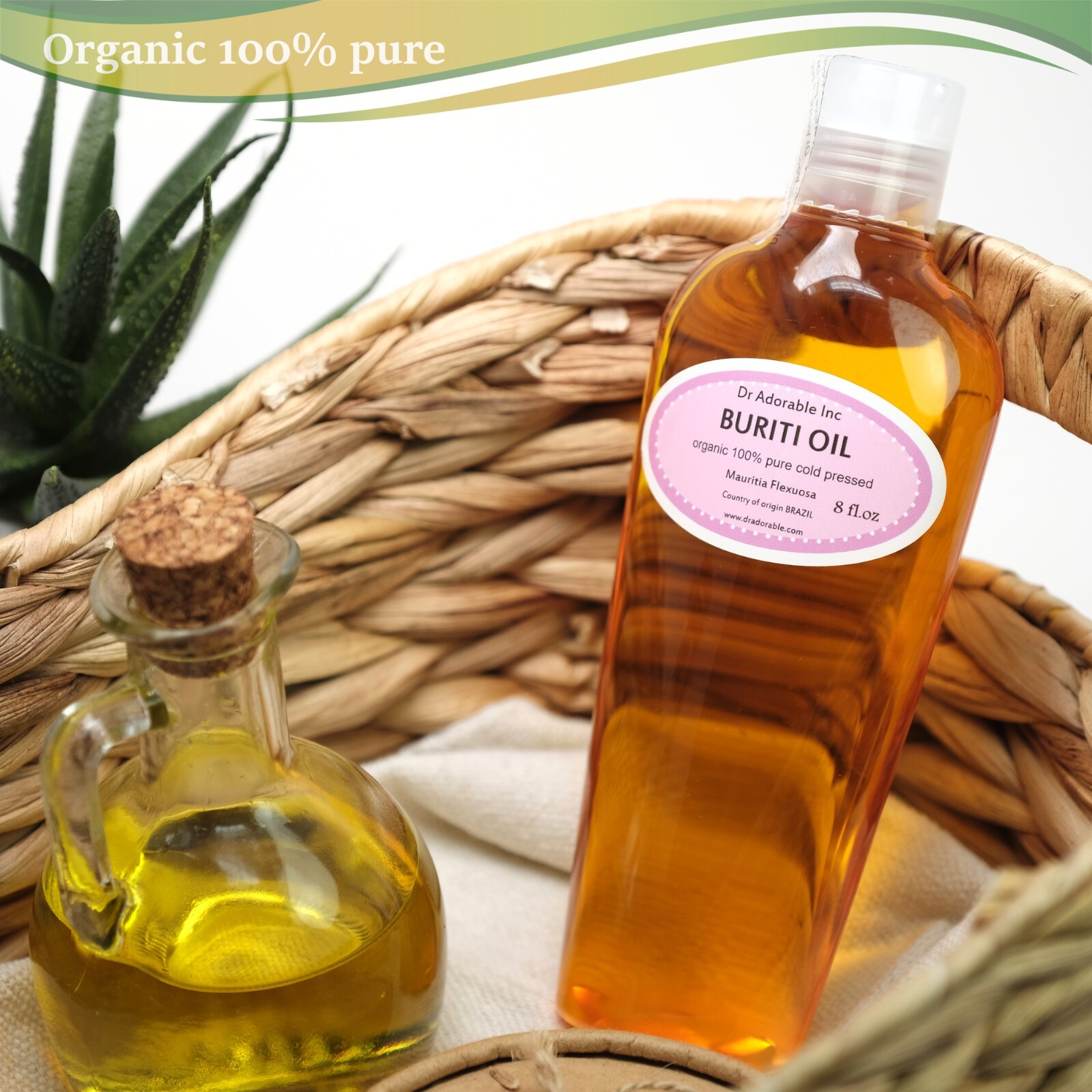 100 % PURE ORGANIC BURITI FRUIT EXOTIC OIL COLD PRESSED 2 oz to 1 gallon