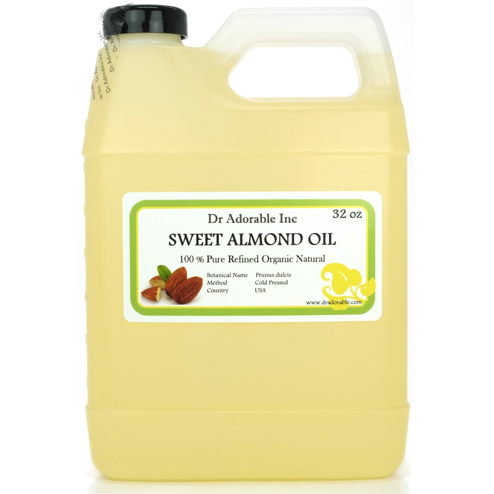 Sweet Almond Oil 100% Pure all natural from pressed almonds Hexane-Free