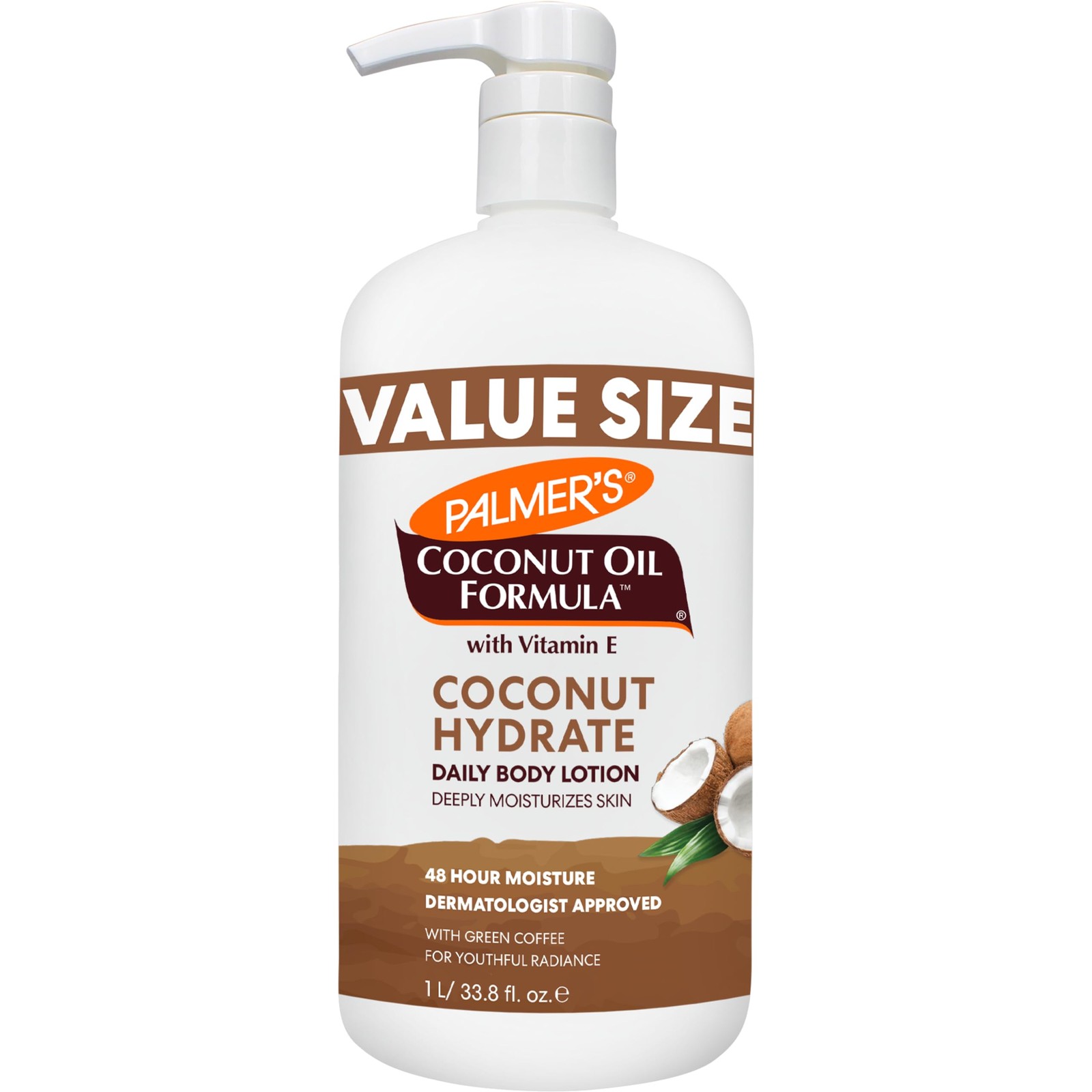 Palmer’s Coconut Oil Formula Body Lotion for 33.8 Fl Oz (Pack of 1), White