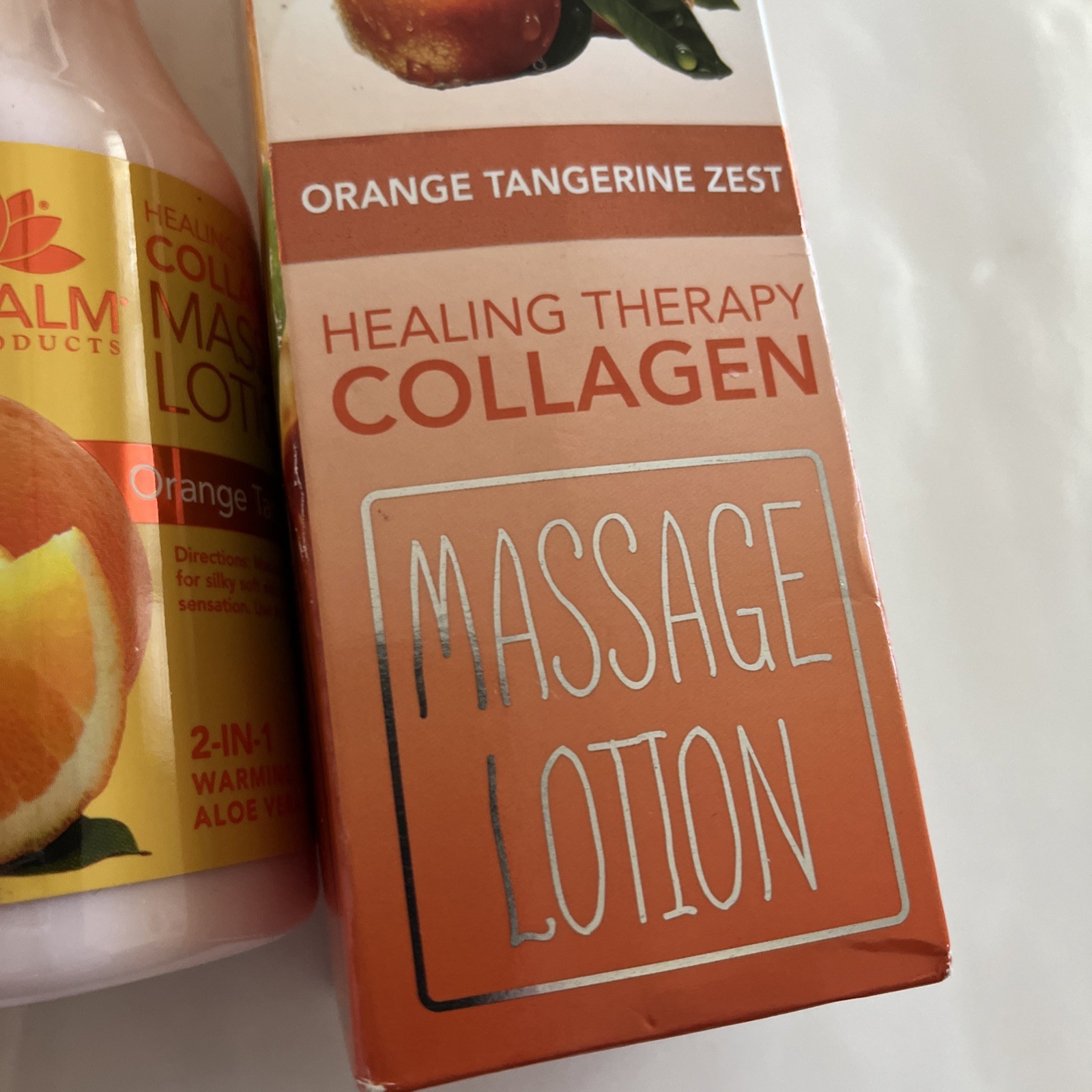 La Palm Organic Healing Therapy Massage Lotion Orange, Tangerine Zest, 8 Ounces