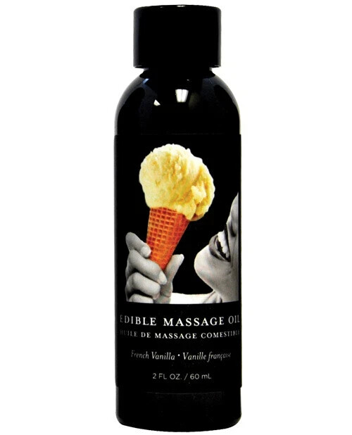 Earthly Body Edible Massage Oil French Vanilla Flavored – 2 oz