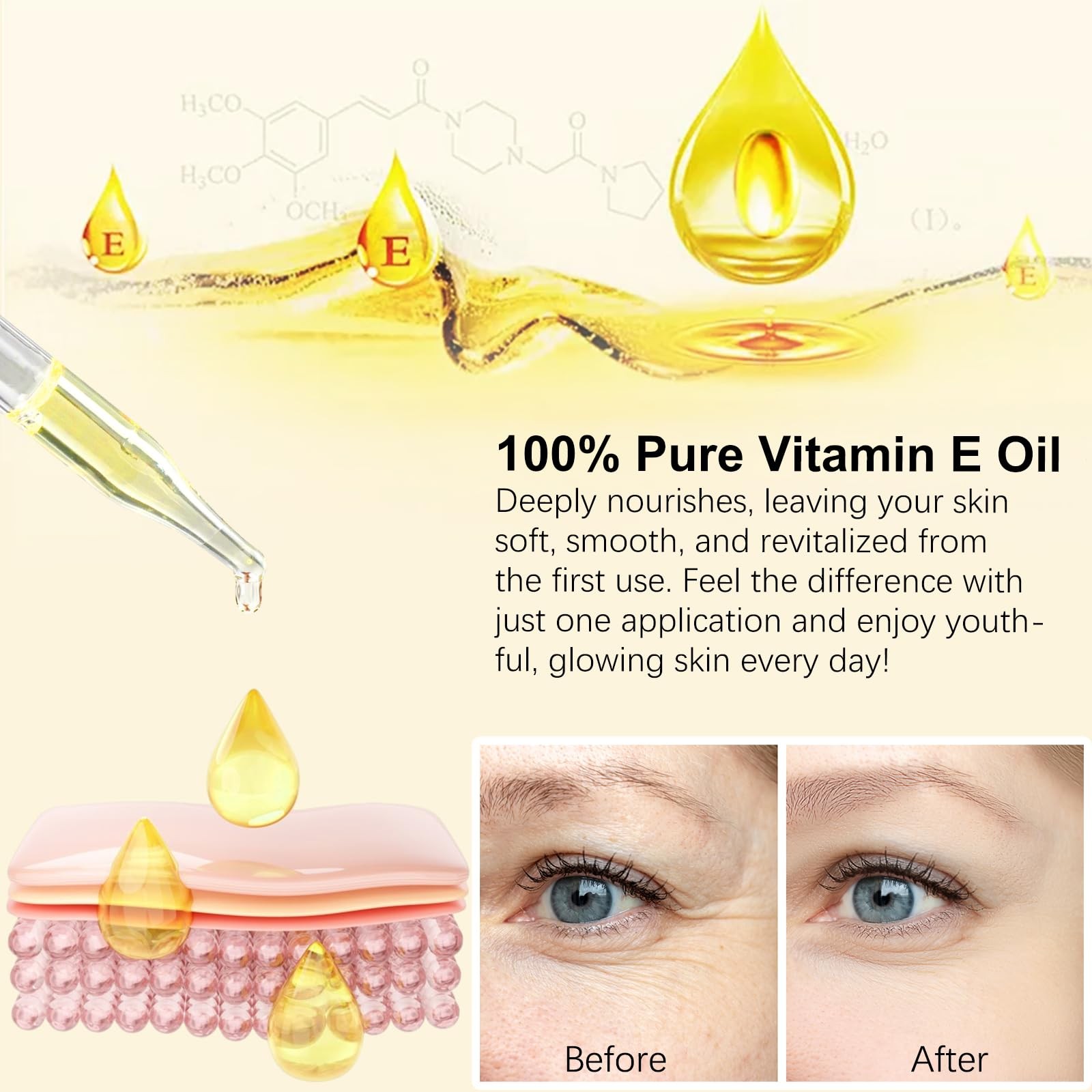 flasture Vitamin E Oil 75,000 IU – 100% Pure Natural Vitamin E for Skin, Face…