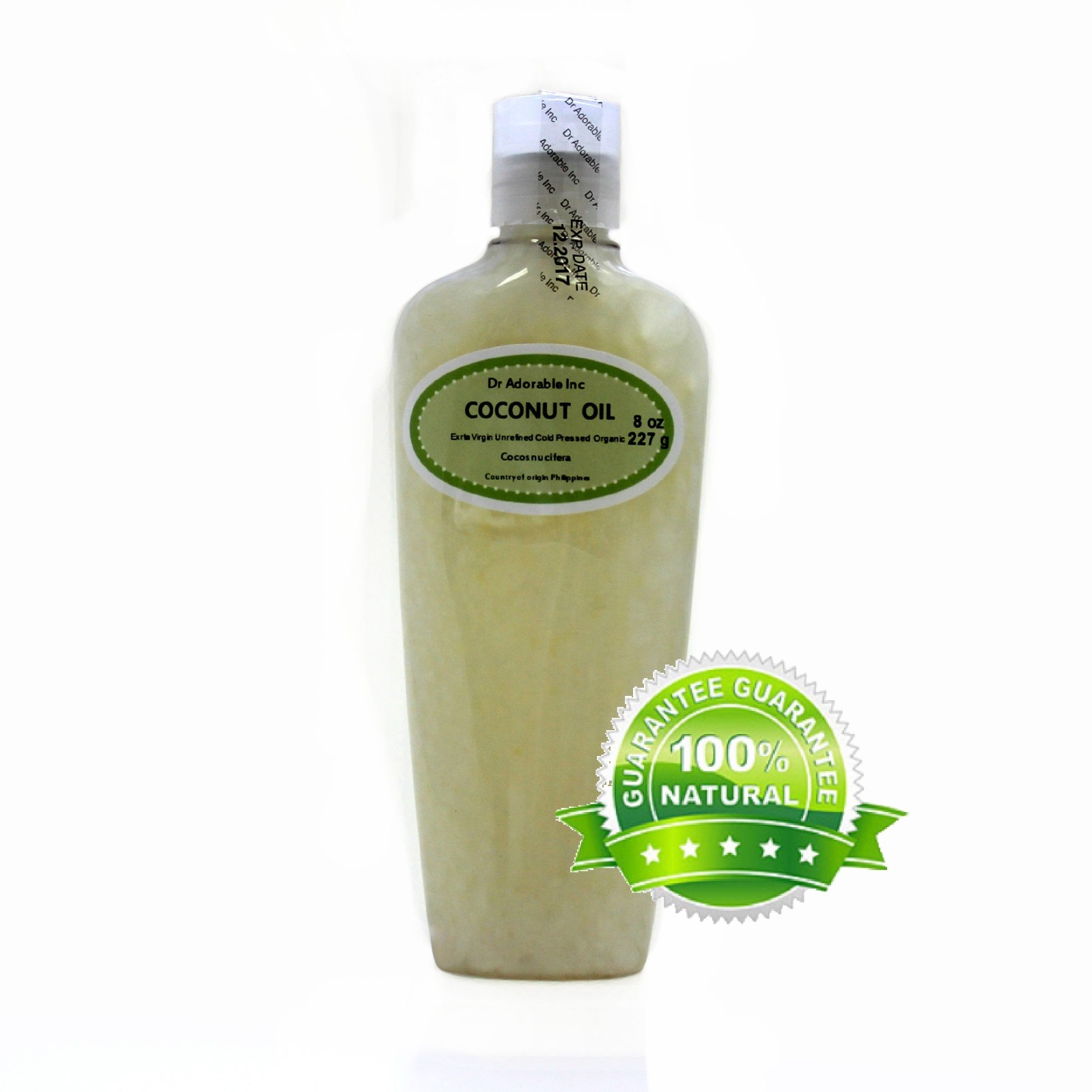 100% Pure Extra Virgin Coconut Oil Organic 2, 4oz 8oz 12, 16oz 32oz up to gallon