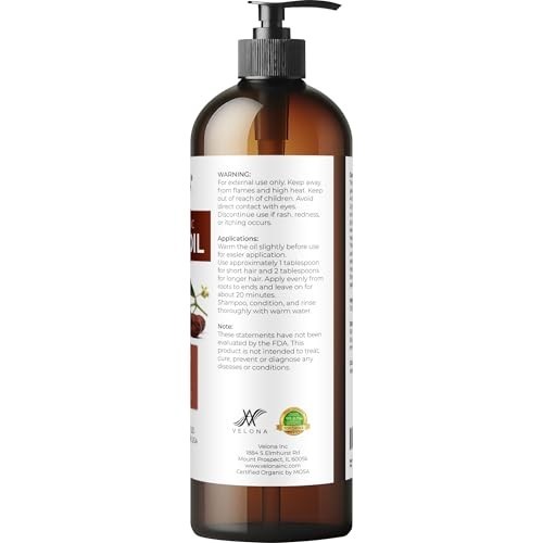 USDA Organic Jojoba Oil 16 fl oz Cold Pressed Hexane Free Non GMO Pump for Hair