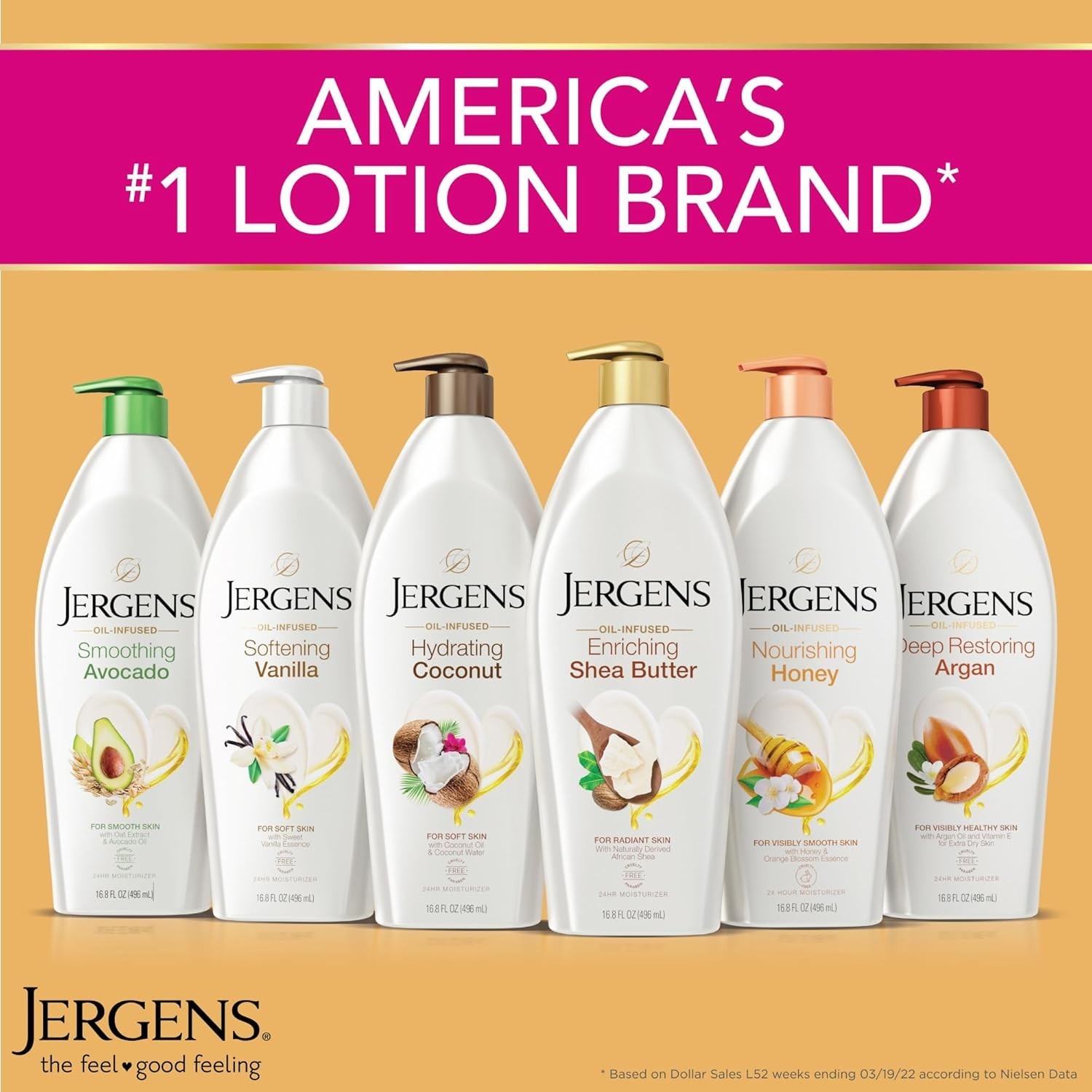 Jergens Deep Restoring Argan Oil Moisturizer, 16.8 Fl Oz (Pack of 1), White