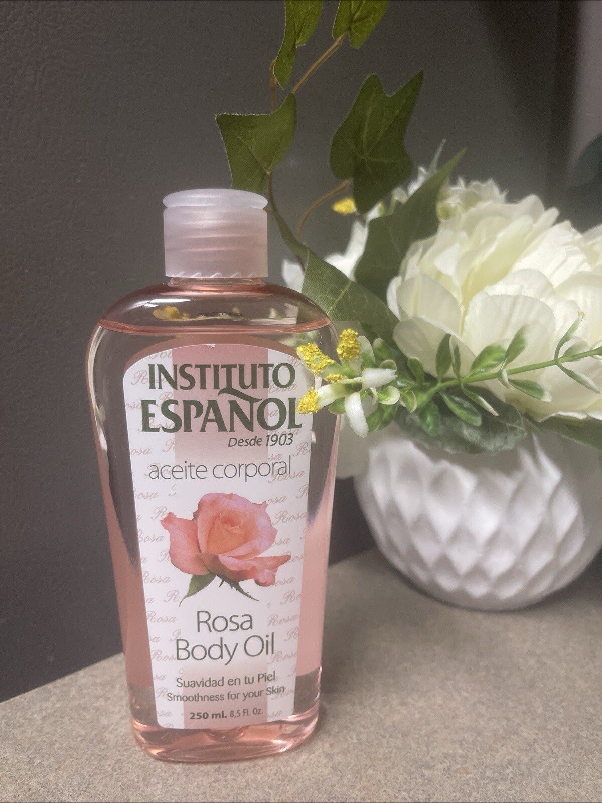 250ml Instituto Español Rosa Body Oil Aceite Corporal Piel Suave Smooth Skin