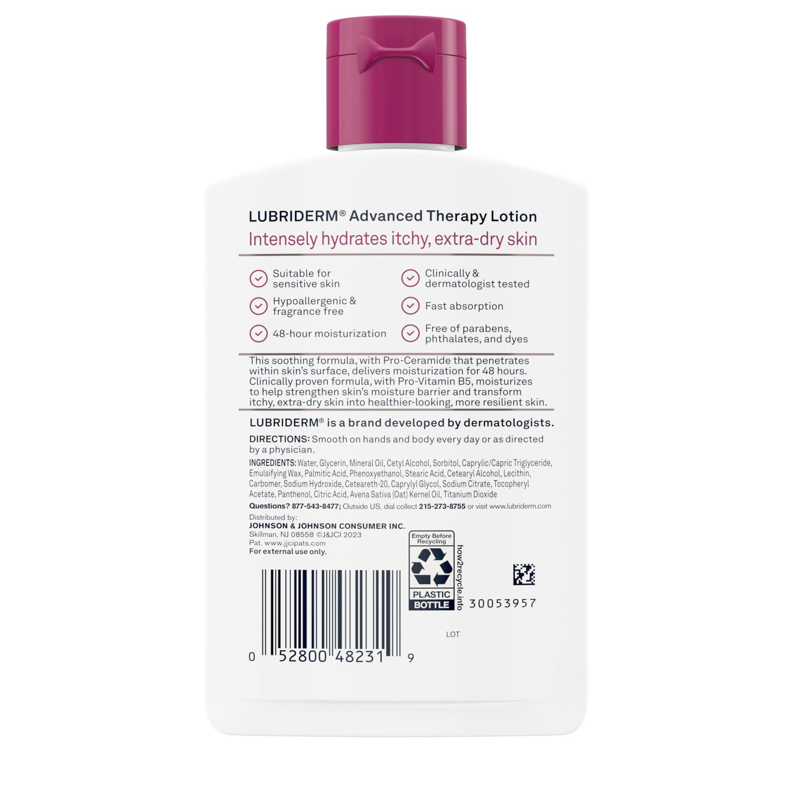 Lubriderm Advanced Therapy Fragrance-Free Moisturizing 6 Fl Oz (Pack of 1)