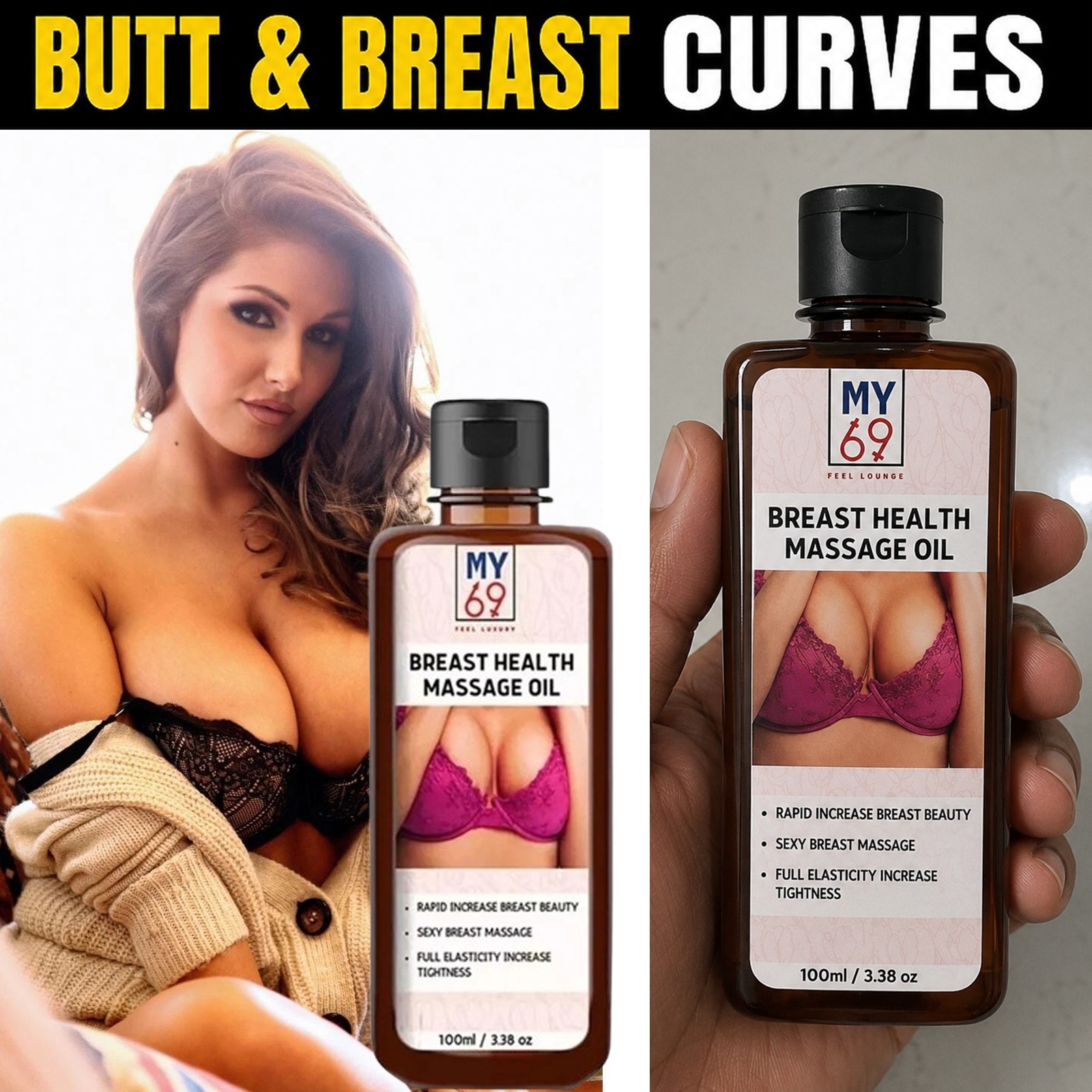 Breast Enlargement Bella Oil Bigger Boobs Pueraria Mirifica Enhancement 100ml