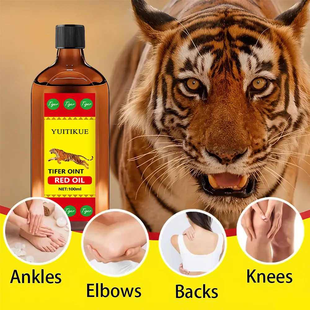 Tifer Oint Red Oil 100ml Tiger Formula Muscle Joint Massage Sport Daily Use