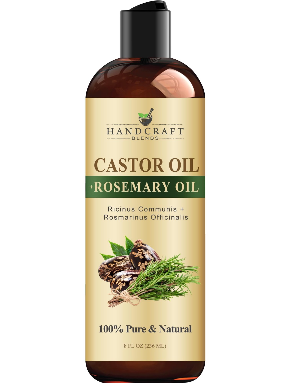 Castor Oil with Rosemary Oil 8 Fl Oz | 100% Pure and Natural | Premium Grade …