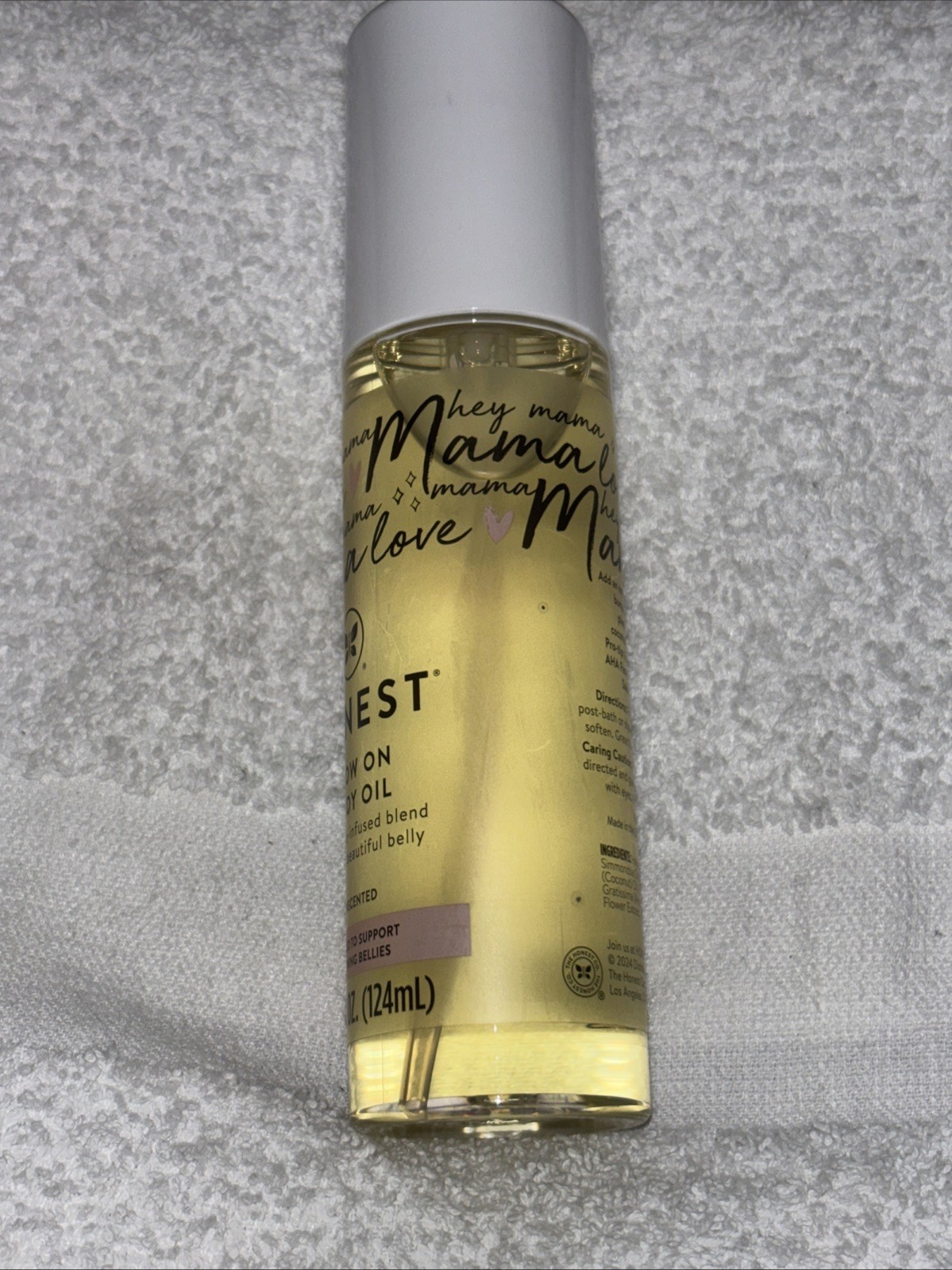 Honest Glow On Body Oil, Unscented, 4.2 fl oz (124 ml) NEW
