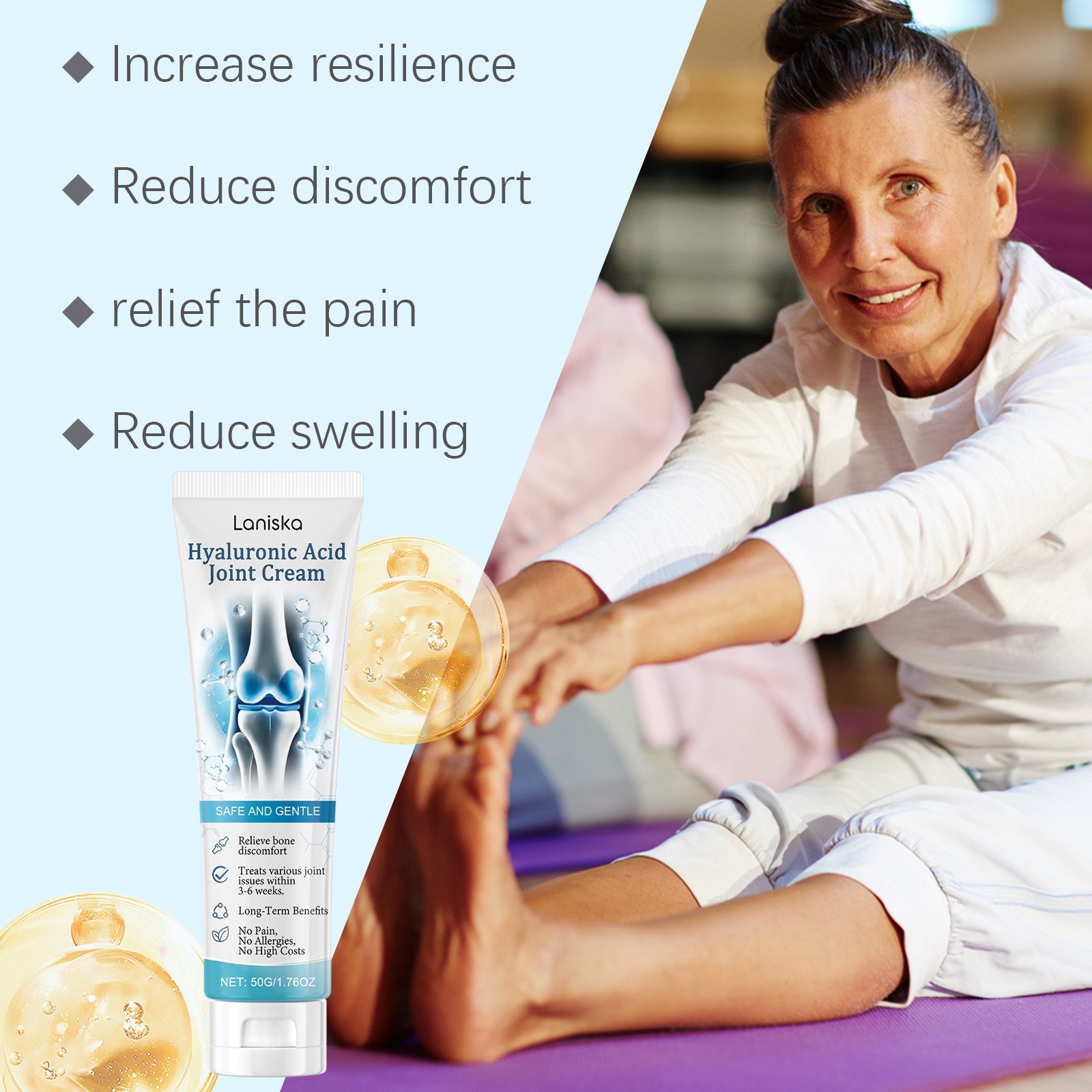 1-5Pcs Hyaluronic Acid Joint Pain Relief Cream Joint Cream Arthroheal Relief