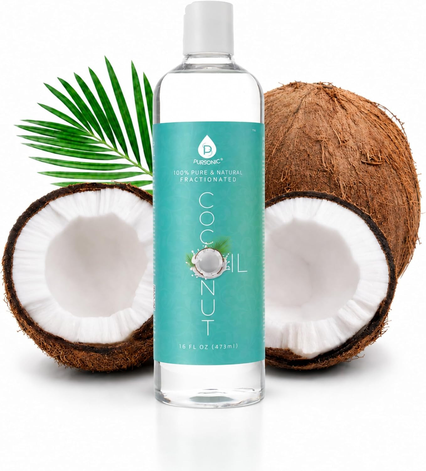 Pure Unscented Fractionated Coconut Oil – 16 Oz Multipurpose Oil for Skin, Hair,