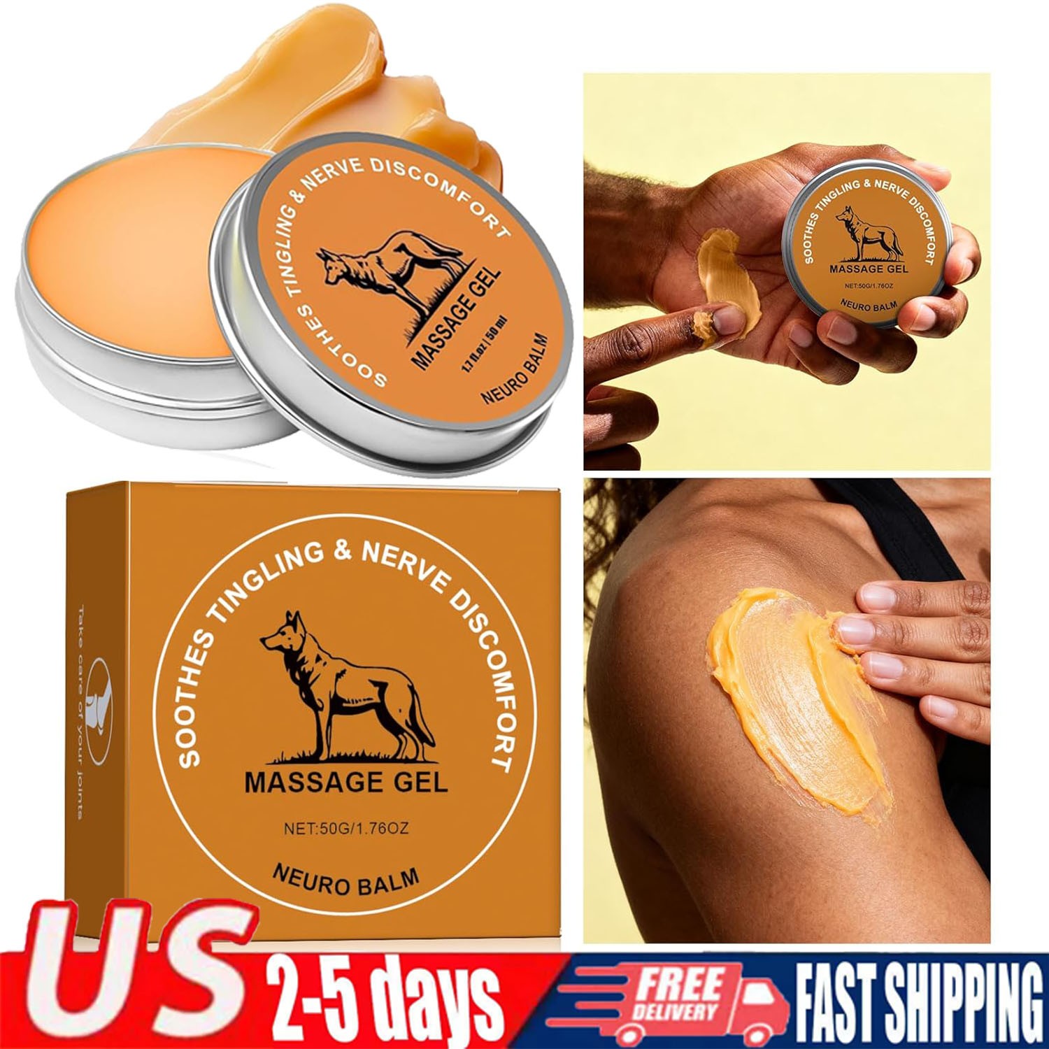 Therawolf Neuro Balm, Joint Care Soothing Cream, Herbal Cooling Soothing Cream