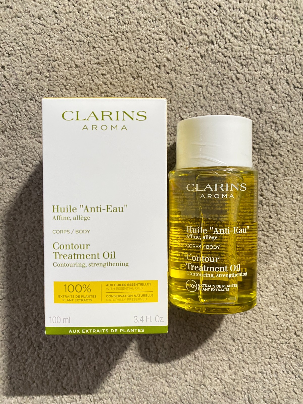 New Clarins Contour Body Treatment Oil Huile Anti-Eau 100ml