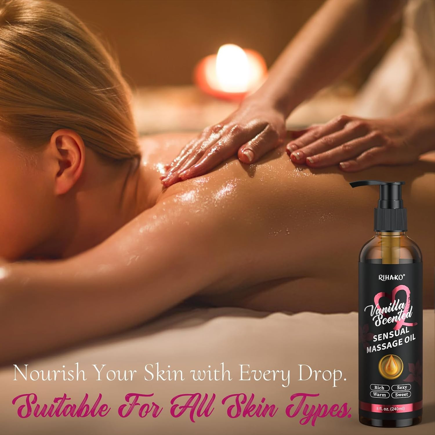 Valentine’S Day Date Night Sensual Body Massage Oil –Vanilla Sensual Massage Oil