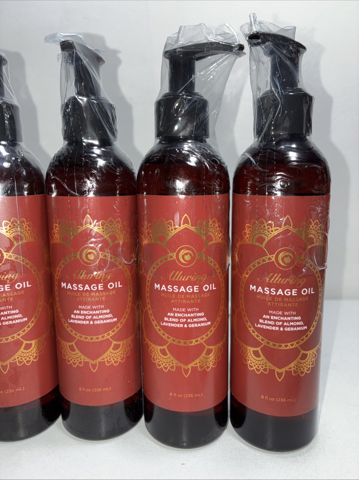 5 Sealed Alluring Massage Oils, 8 Oz Each