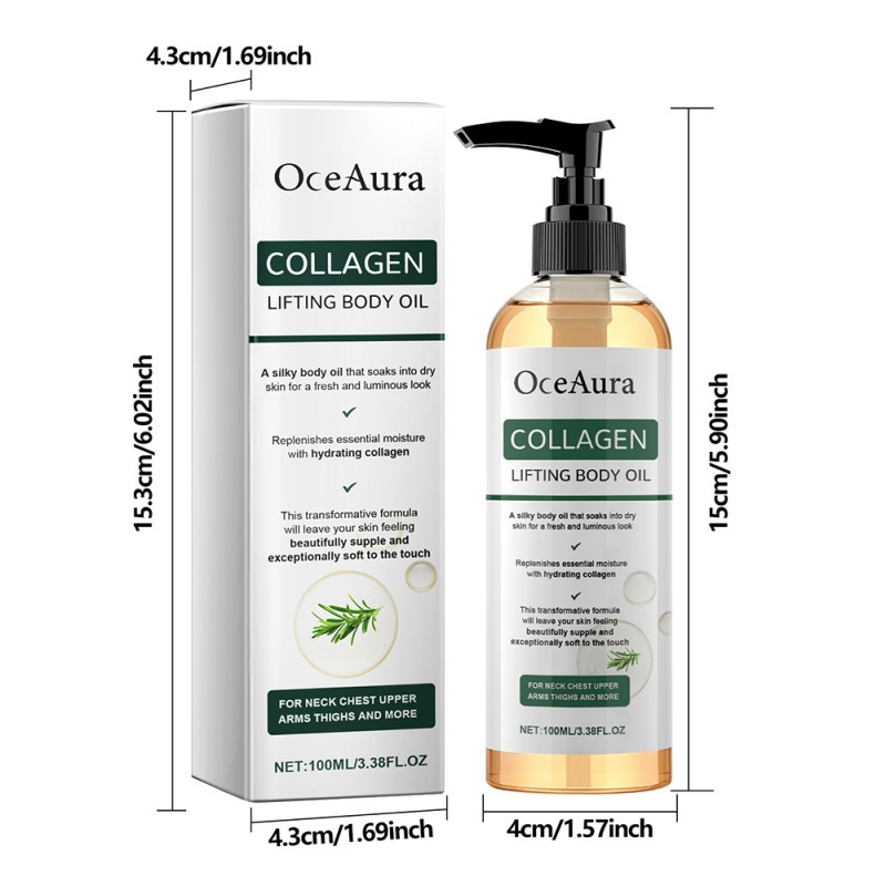 2Pack Collagen Lifting Body Oil Firming Anti Aging Wrinkles Scars & Stretch Mark