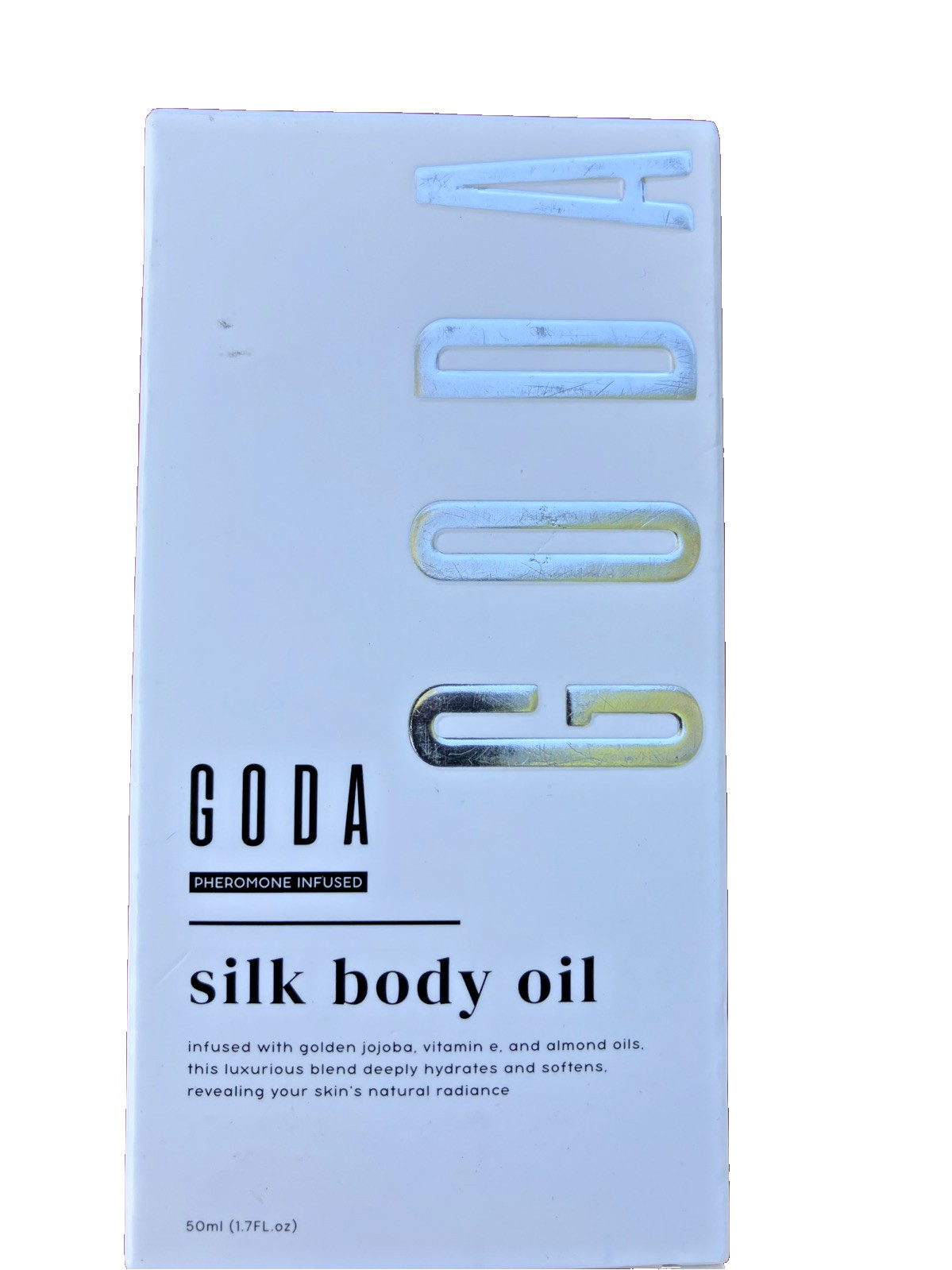 GODA Silk Body Oil Golden Jojoba Vitamin E Almond Oils 1.7oz. Pheromone Infused