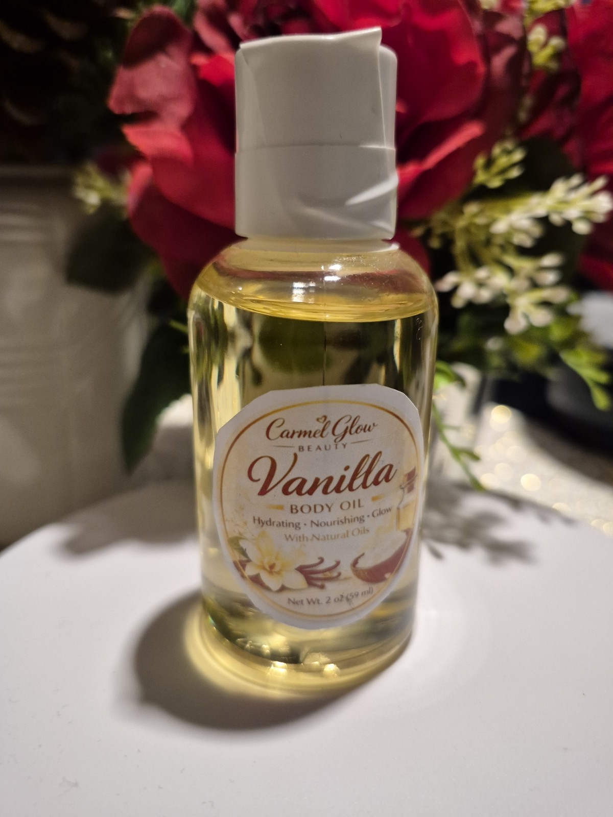 Body Oil Vanilla Fragrance Oil with Natural Ingredient 2 fl Oz