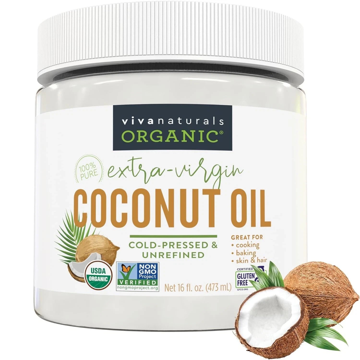Aceite De Coco Organico Extra Virgen Para Cabello Piel Comestible Natural Virgin