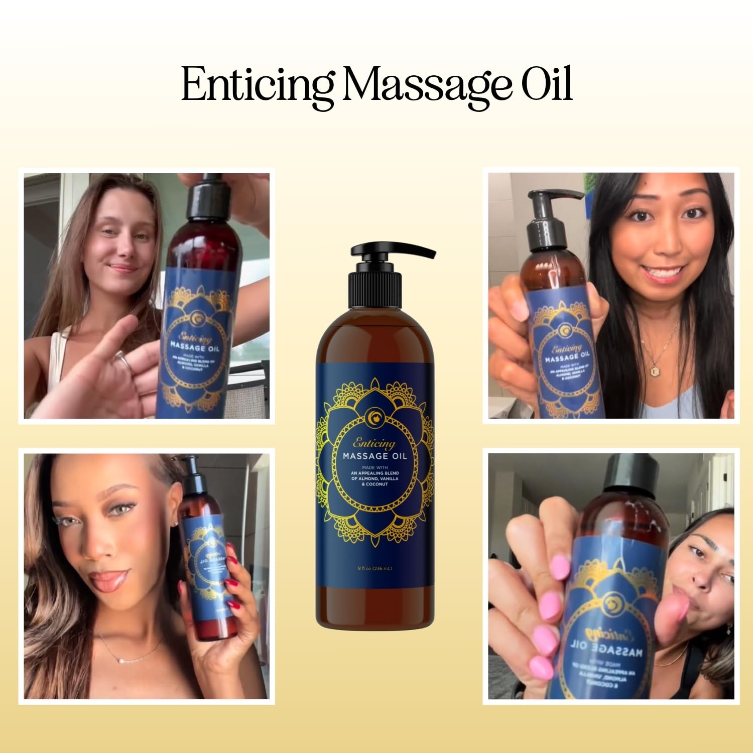 Luxurious Vanilla Massage Oil for Couples – Easy Glide Non Greasy Sweet Vanil…