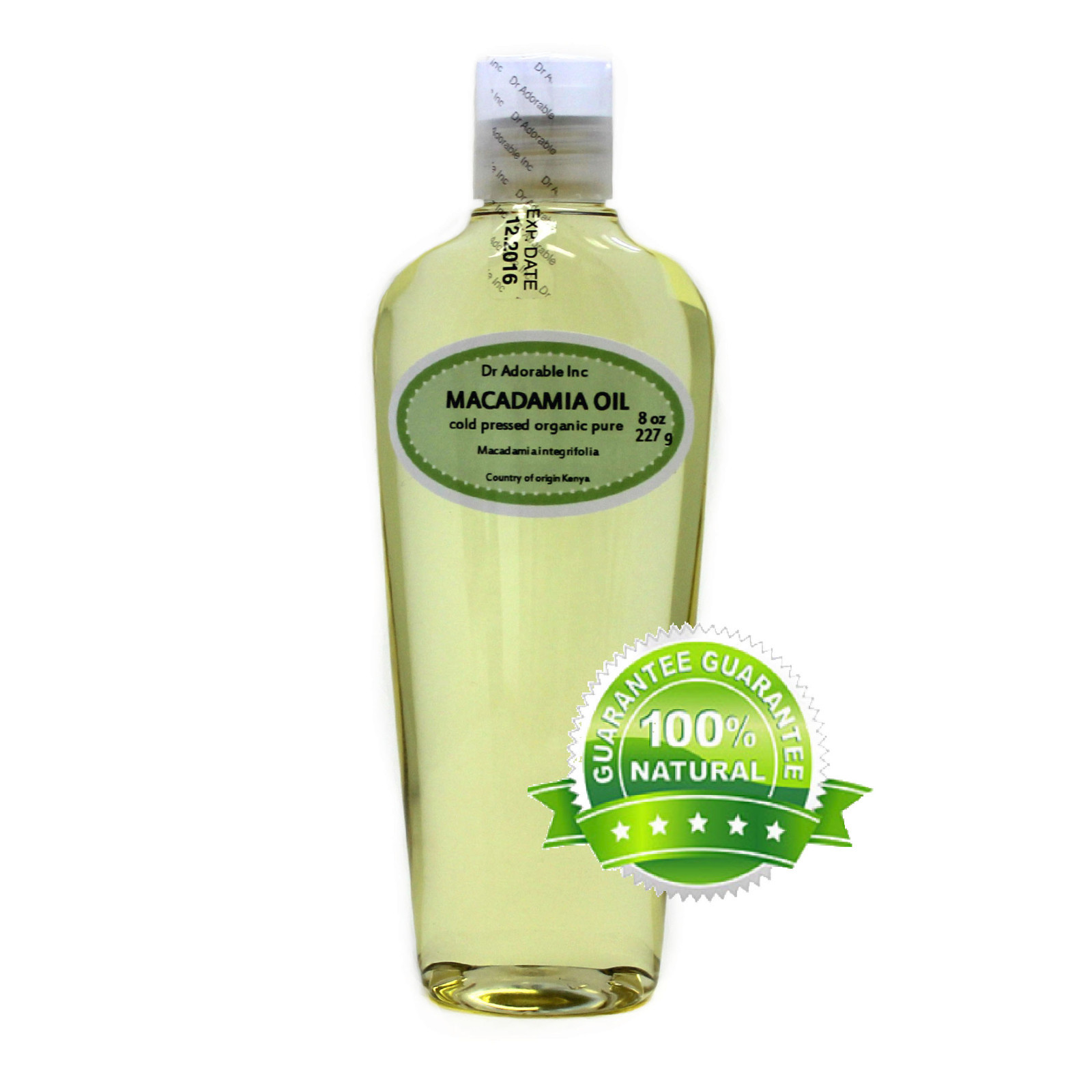 Pure Macadamia Nut Oil Cold Pressed Organic 2oz 4oz up to Gallon Organic FREE SH