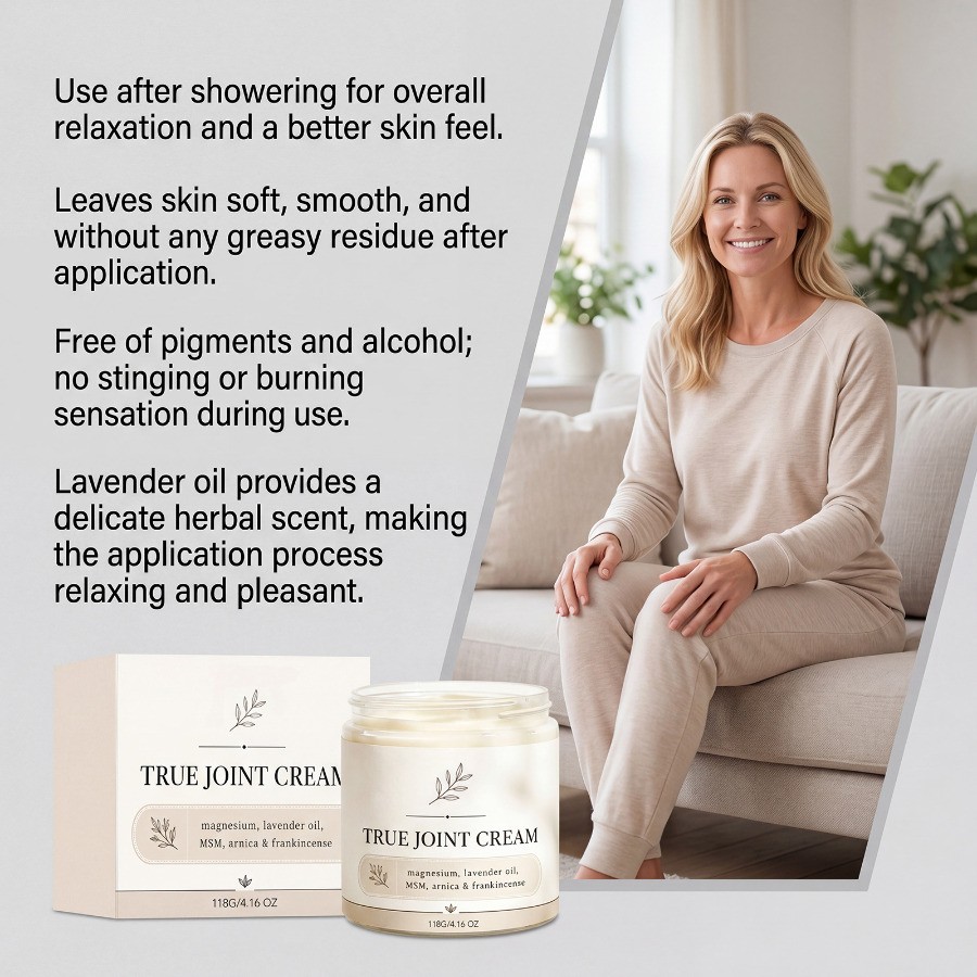 Organics True Joint Cream, Moisturizing Massage Cream for Body Joints HOT