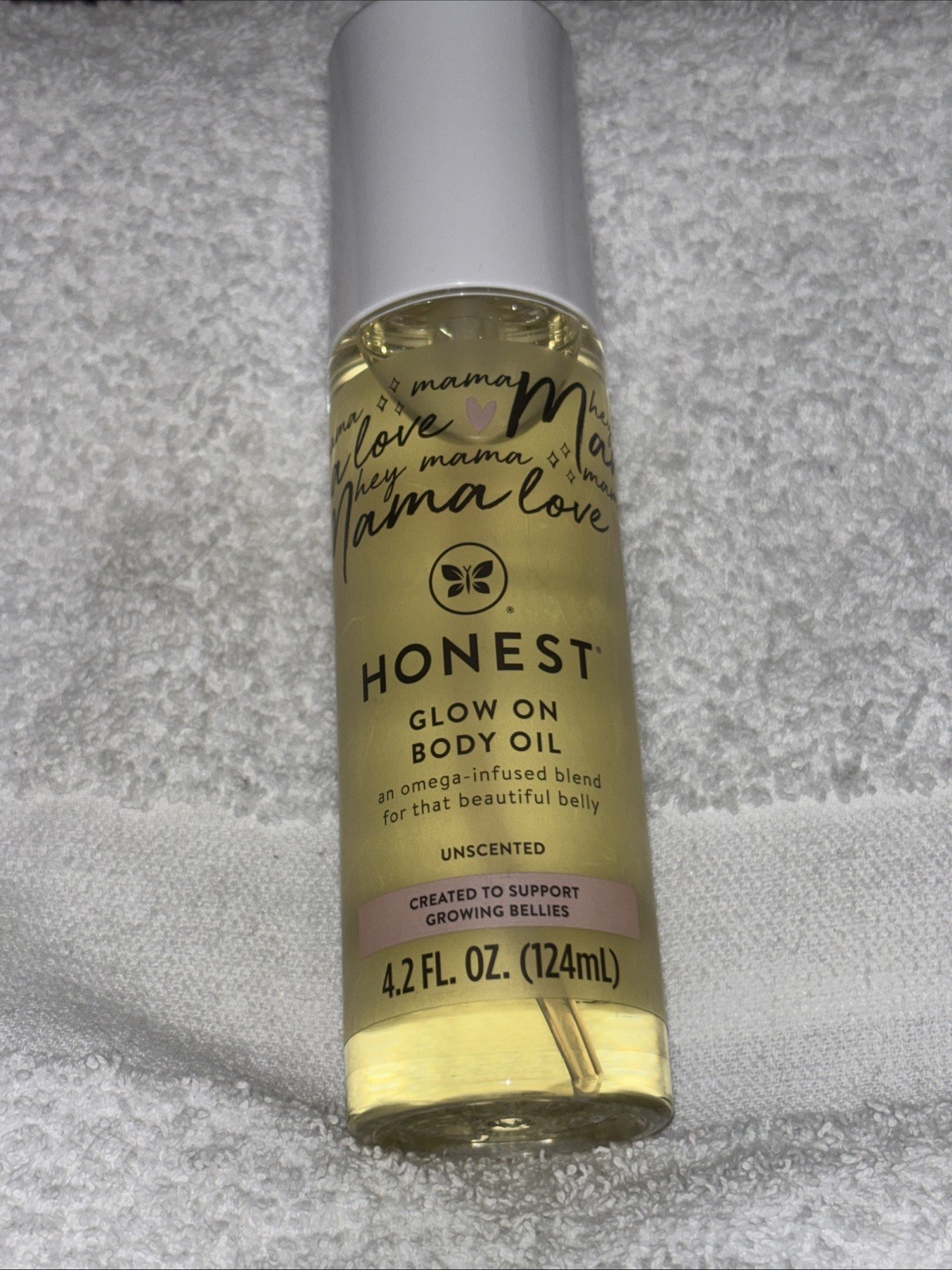 Honest Glow On Body Oil, Unscented, 4.2 fl oz (124 ml) NEW