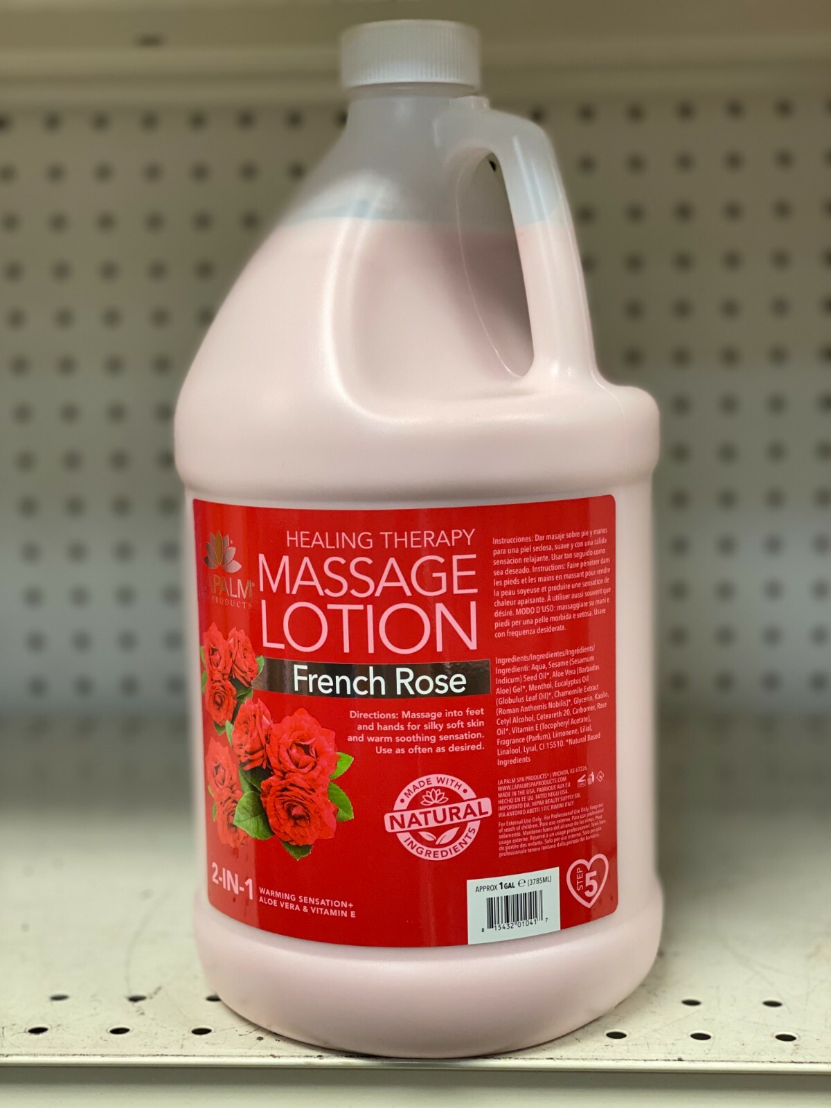 Lapalm Spa Healing Therapy Massage Lotion – French Rose – 1 Gallon