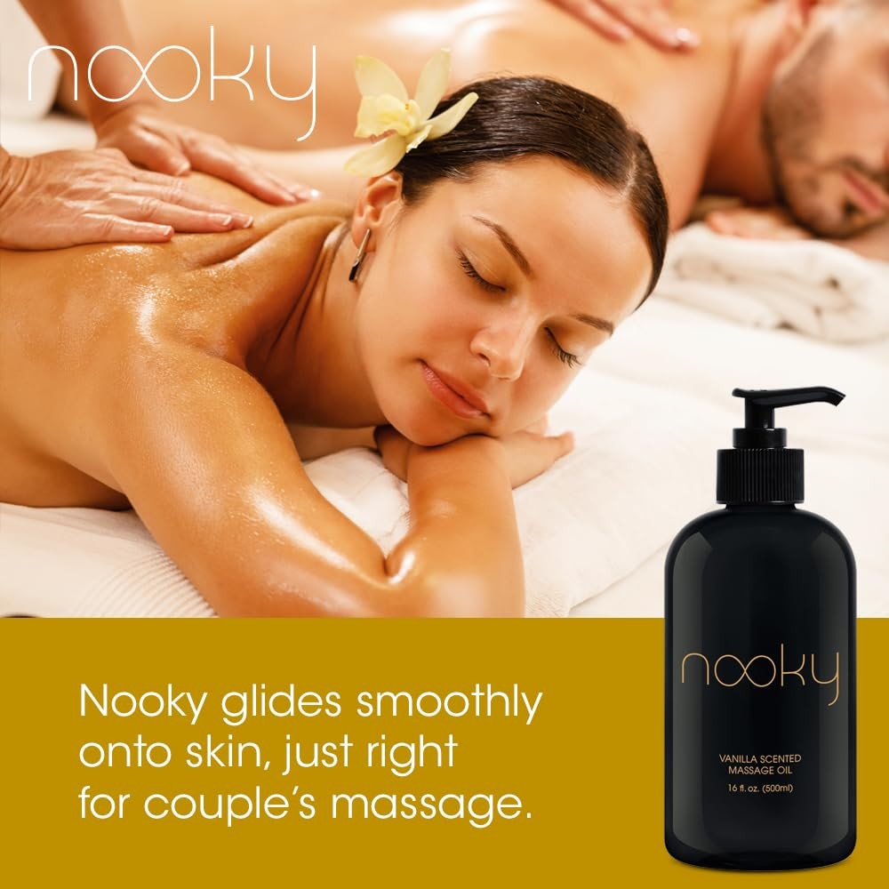 Nooky Vanilla Massage Oil with Fractionated Coconut Oil.16 Ounce