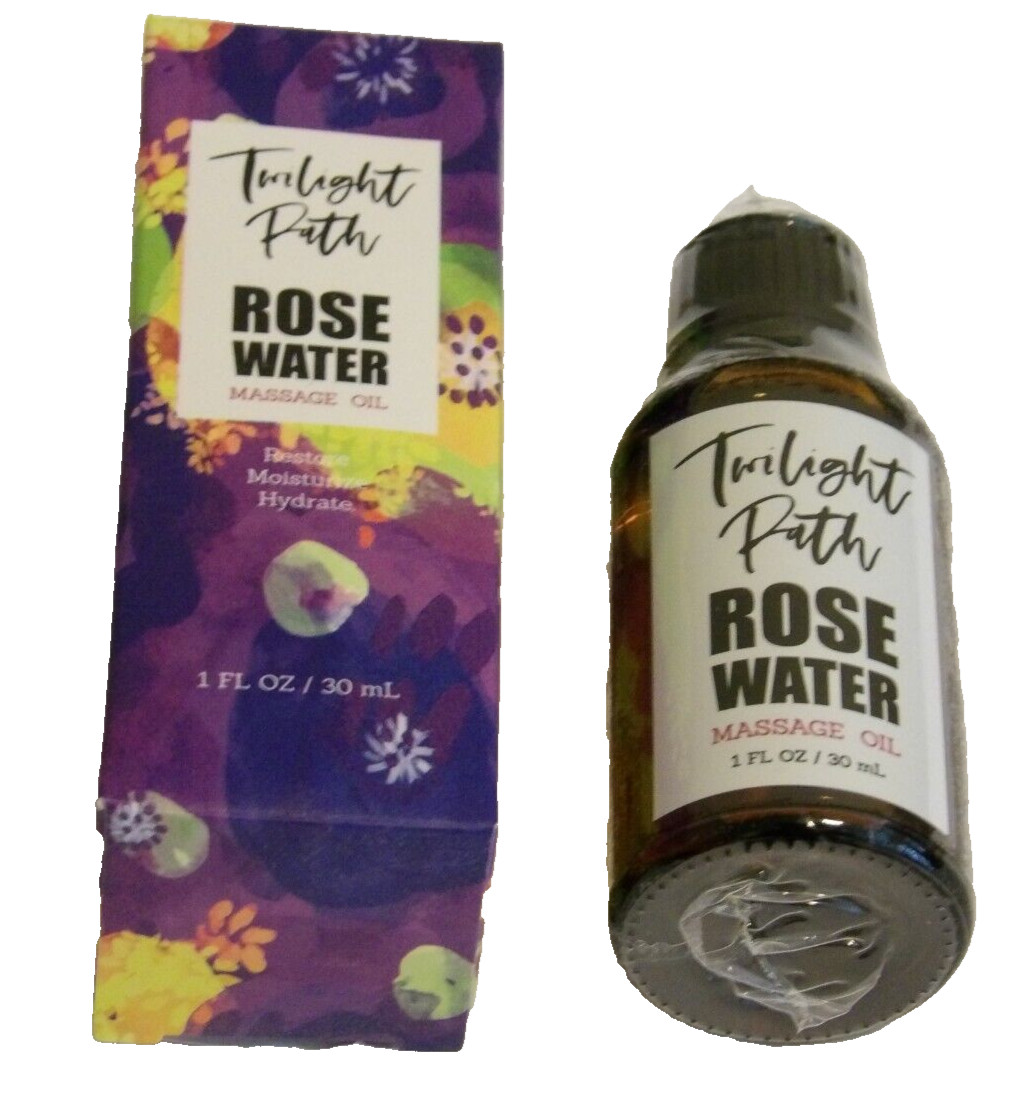 Twilight Path Rose Water Massage Oil 1 FL OZ New & Sealed Cruelty-Free