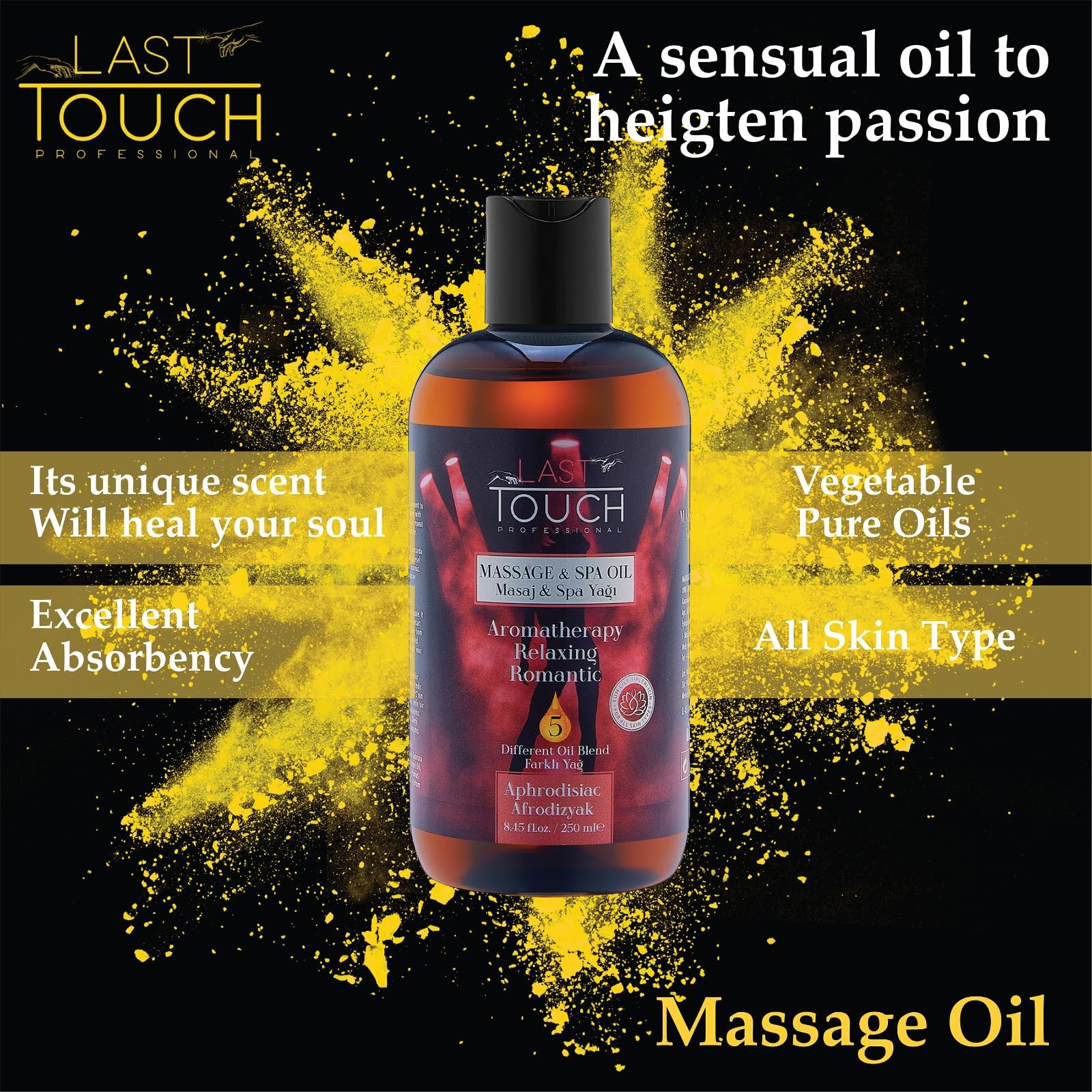 Aphrodisiac Massage Oil for Couples – Massage Oils for Date Night 8.45 Fl Oz.