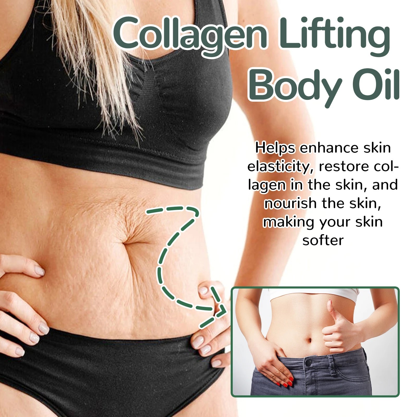 3/5x Collagen Lifting Body Oil Firming Anti Aging Wrinkles Scars & Stretch Mark