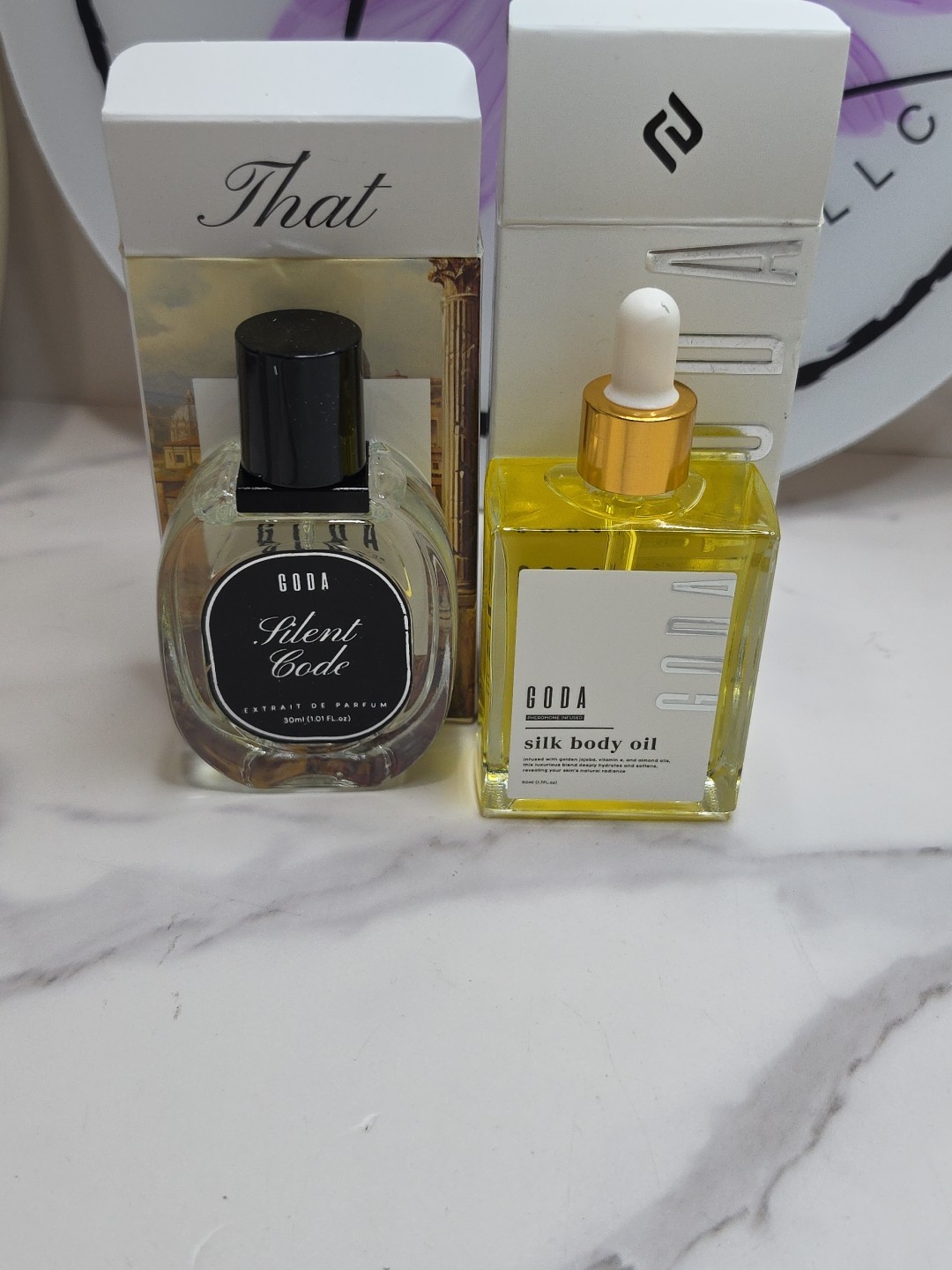 GODA Silk Body Oil, and Goda Extrait De Parfum SILENT CODE