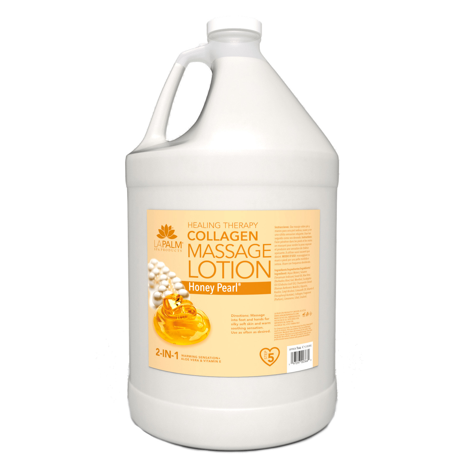 La Palm Healing Therapy Massage Lotion Honey Pearl – Refill size 1 Gallon