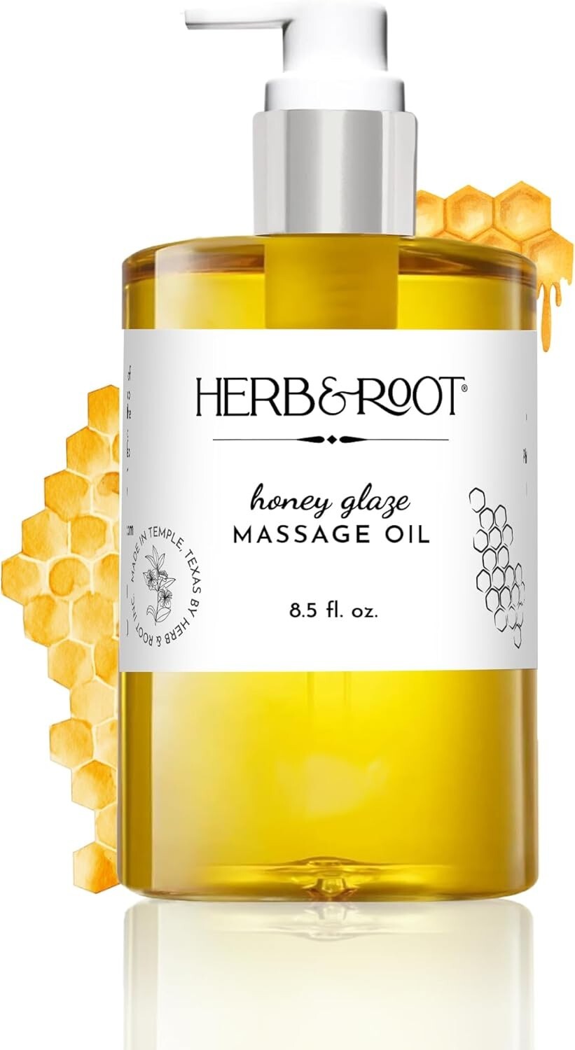 “Honey Glaze Massage Oil All Natural and Organic Plant-Based Sweet Almond &
