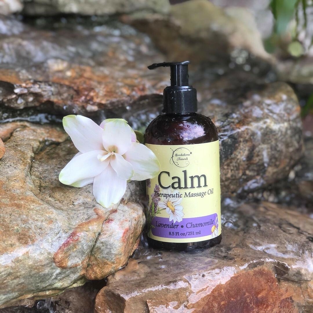 Calm Therapeutic Massage Oil – with Lavender & Chamomile Essential Oils