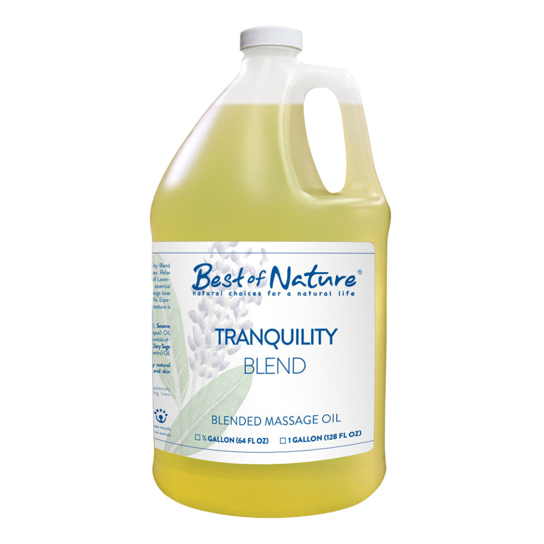Tranquility Massage Oil – Rich Moisturizer – Natural Spa Aromatherapy – BULK