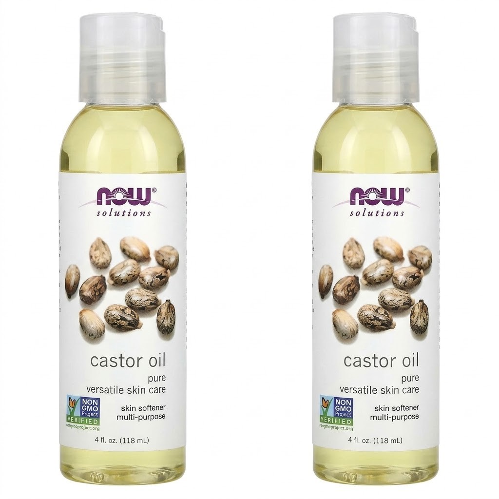 NOW Foods Castor Oil 4 fl oz (118 ml) (PACK OF 2)